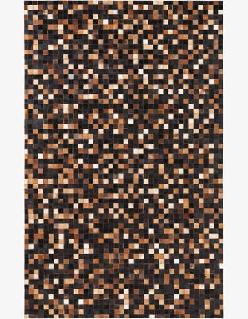 5' x 8' Cowhide Leather Rug