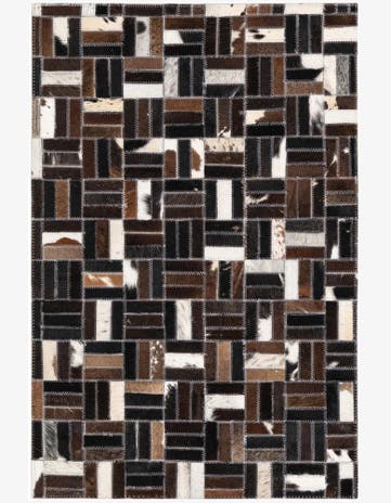 2' x 3' Cowhide Leather Rug
