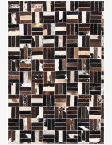 2' x 3' Cowhide Leather Rug