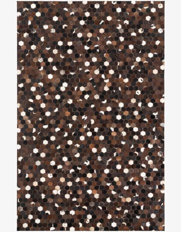 5' 1 x 8' Cowhide Leather Rug