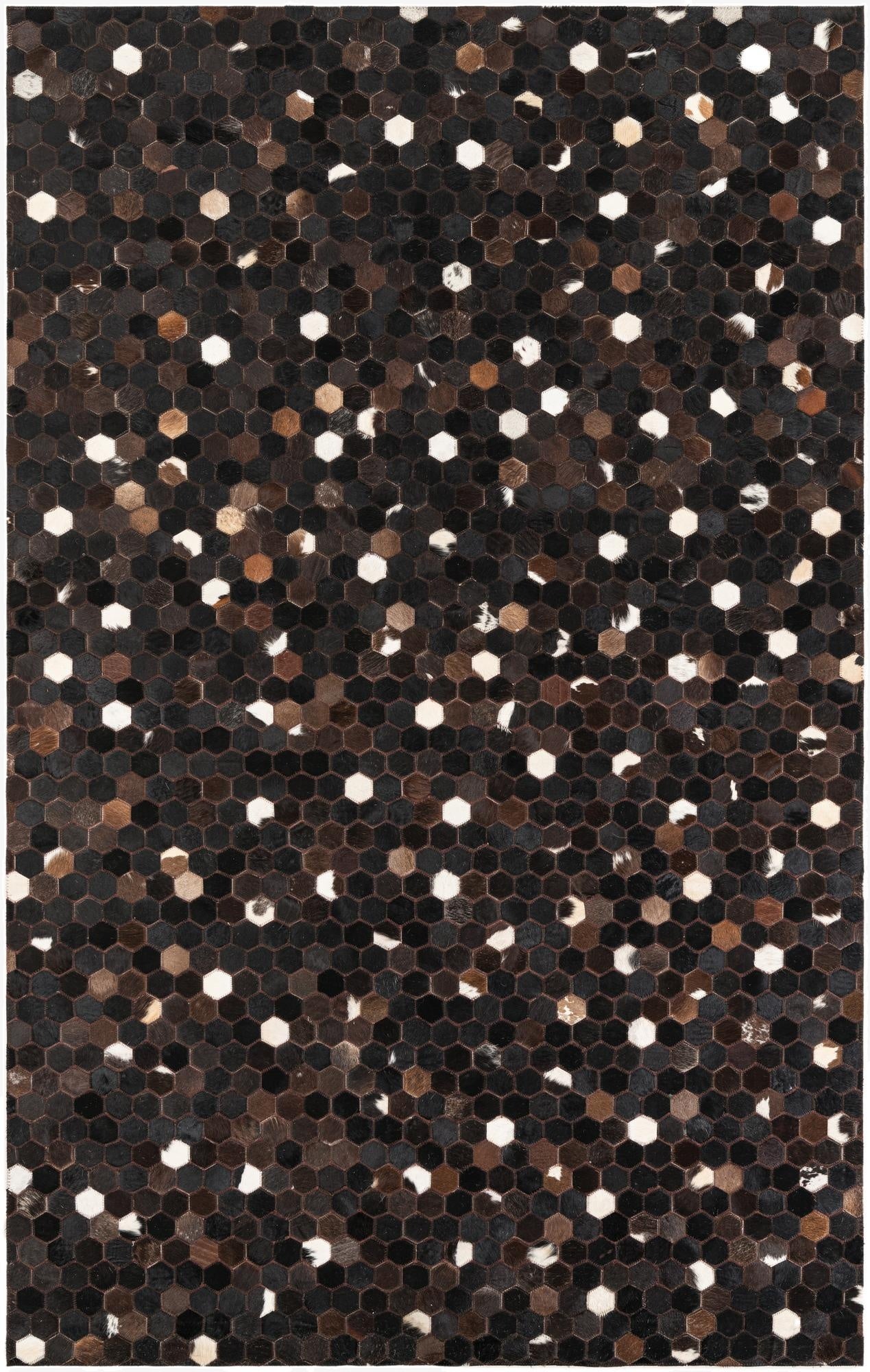 5' x 8' Cowhide Leather Rug