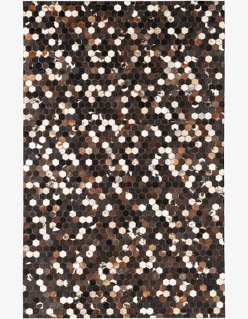 5' x 8' Cowhide Leather Rug