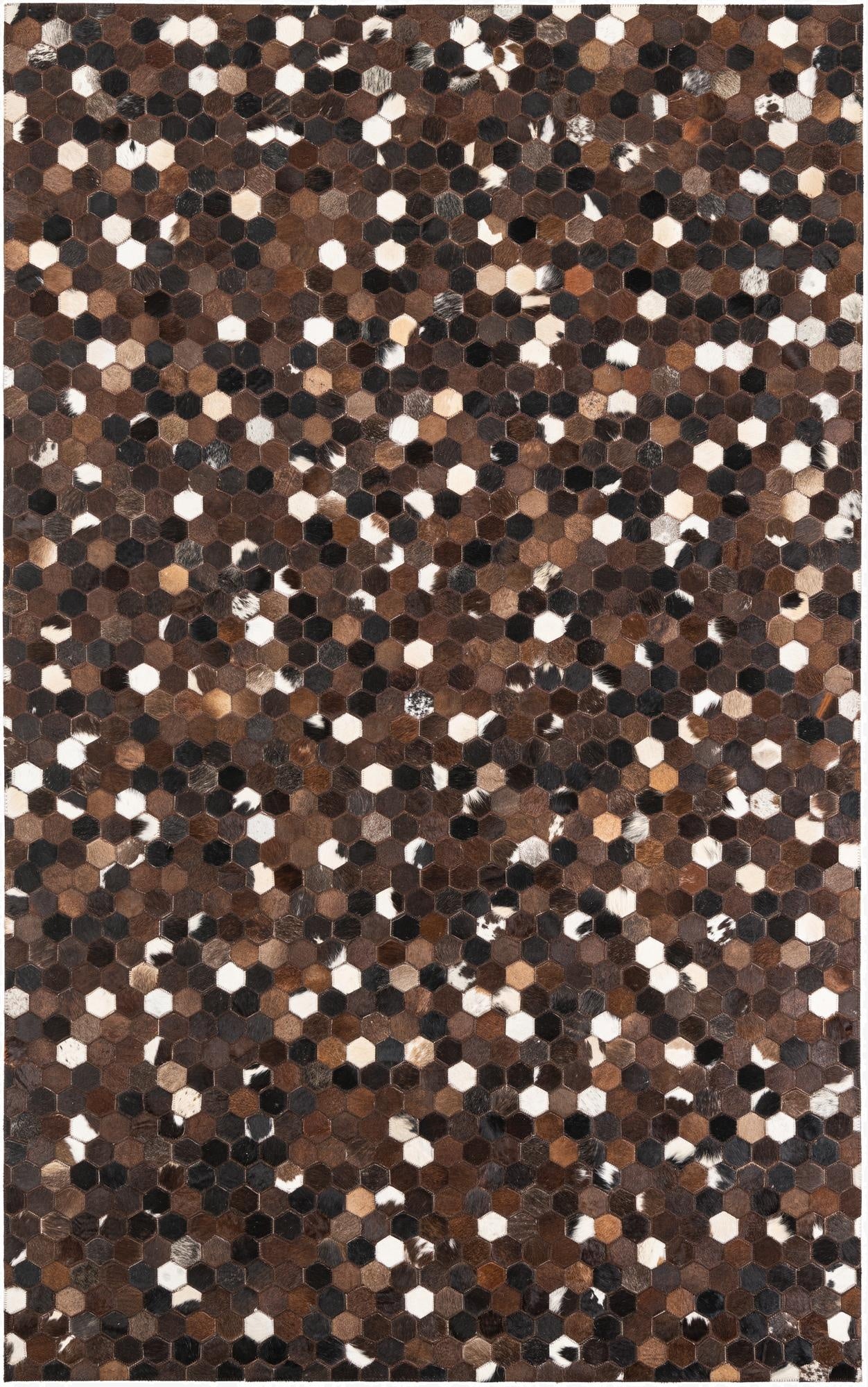 5' x 8' Cowhide Leather Rug