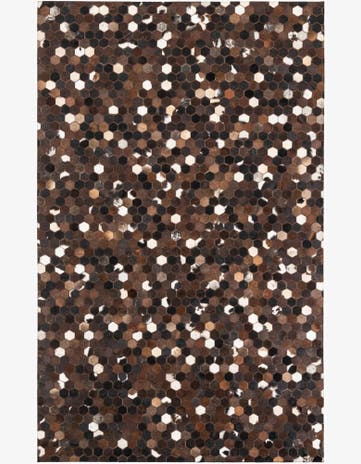 5' x 8' Cowhide Leather Rug