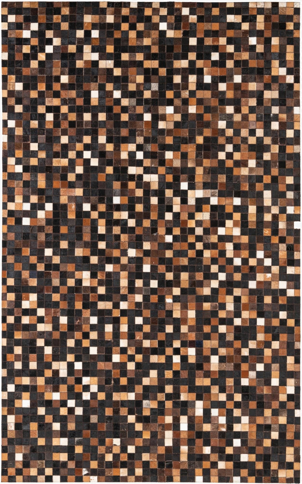 5' x 8' Cowhide Leather Rug