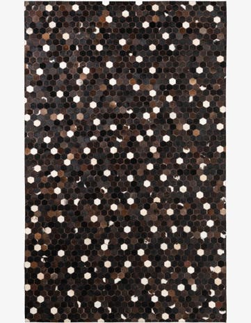 5' 1 x 8' 1 Cowhide Leather Rug