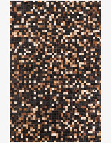 5' x 7' 8 Cowhide Leather Rug