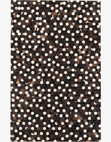 5' x 8' Cowhide Leather Rug