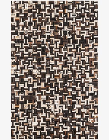 5' x 7' 10 Cowhide Leather Rug