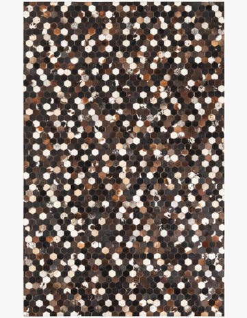5' x 7' 10 Cowhide Leather Rug