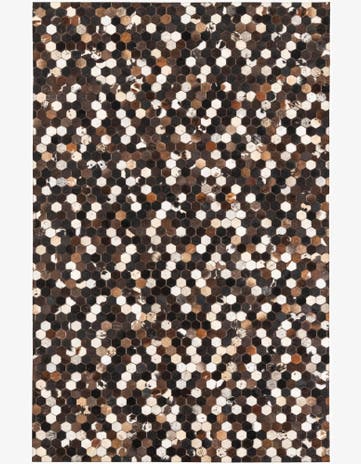 5' x 7' 10 Cowhide Leather Rug