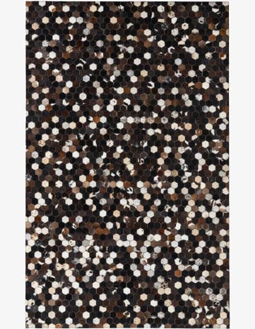 5' x 8' Cowhide Leather Rug