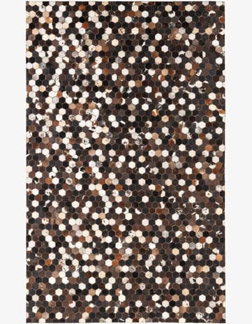 5' x 8' Cowhide Leather Rug