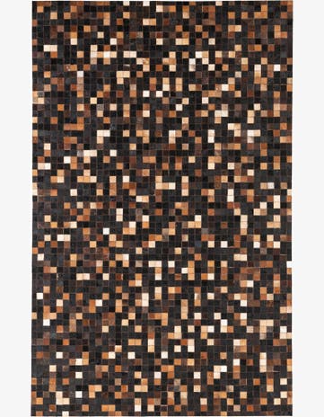 5' x 8' Cowhide Leather Rug