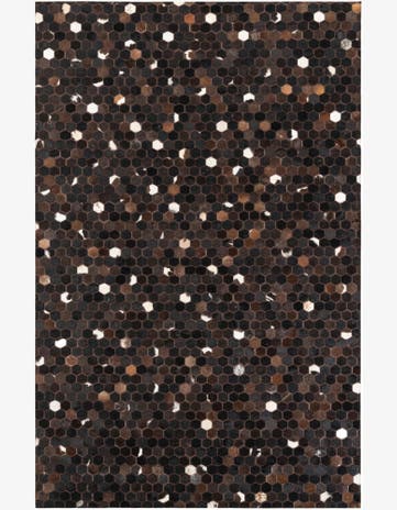 5' 1 x 8' Cowhide Leather Rug