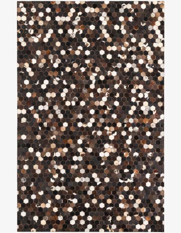 5' x 7' 10 Cowhide Leather Rug