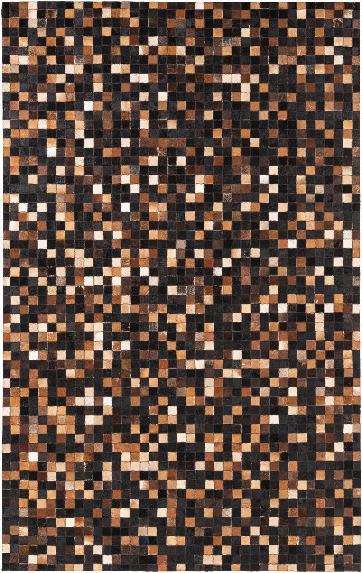 5' x 7' 9 Cowhide Leather Rug