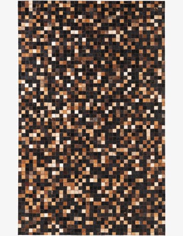 5' x 7' 9 Cowhide Leather Rug