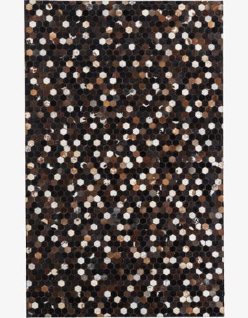 5' 1 x 8' 1 Cowhide Leather Rug
