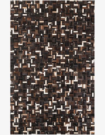 5' x 7' 10 Cowhide Leather Rug