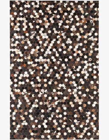 5' x 7' 10 Cowhide Leather Rug