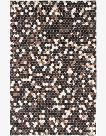 5' x 7' 10 Cowhide Leather Rug