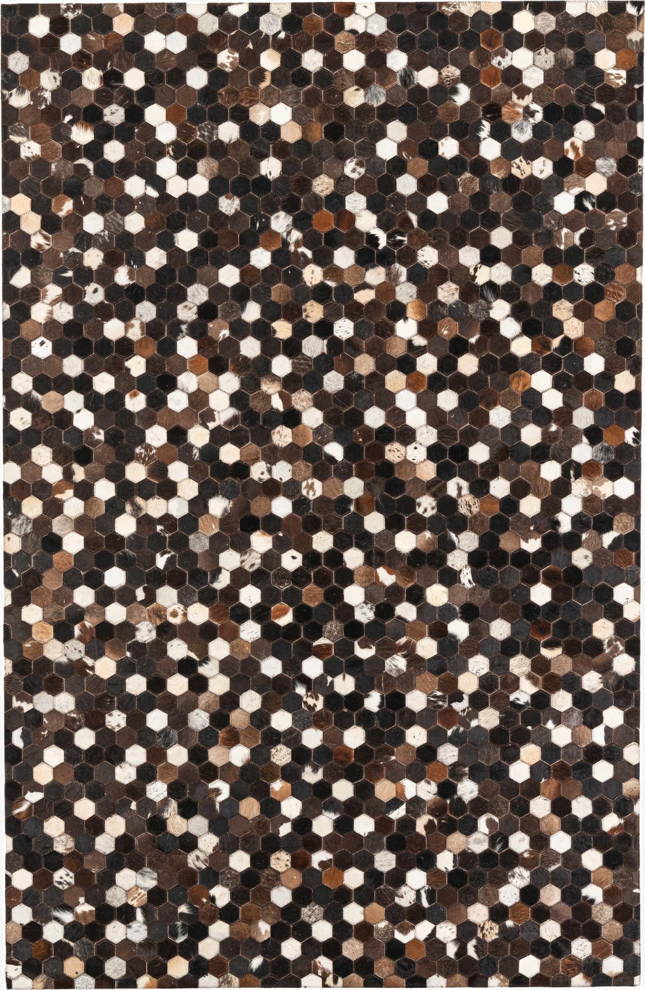 5' 2 x 8' Cowhide Leather Rug