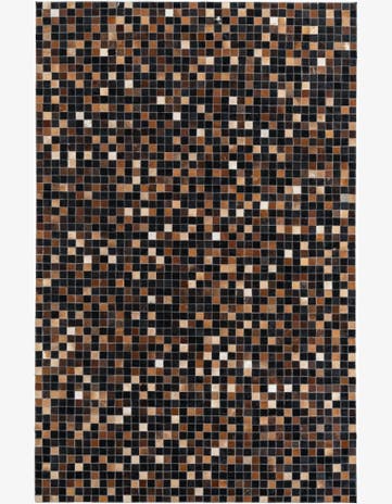 5' 1 x 8' Cowhide Leather Rug