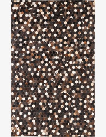 5' x 8' Cowhide Leather Rug