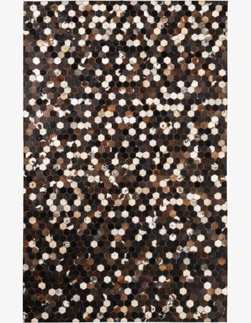 5' x 7' 10 Cowhide Leather Rug