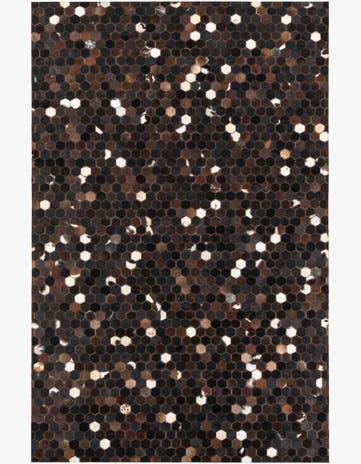 5' 1 x 8' Cowhide Leather Rug