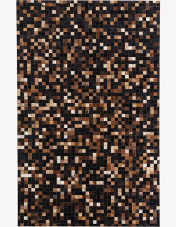 5' x 8' Cowhide Leather Rug