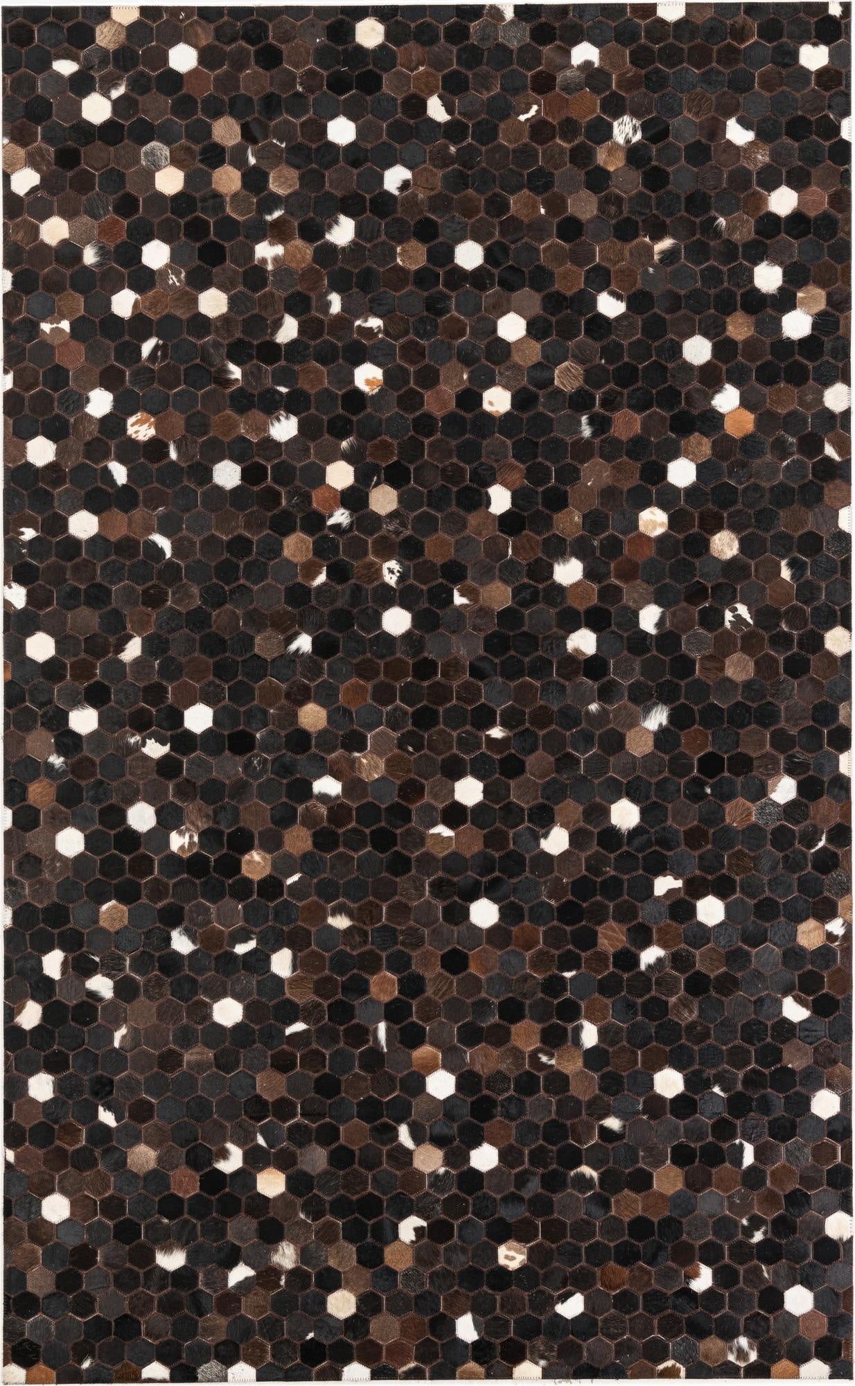 5' x 8' 1 Cowhide Leather Rug