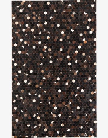5' x 8' 1 Cowhide Leather Rug