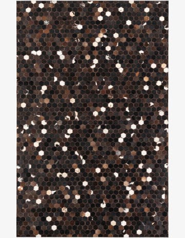 5' x 7' 10 Cowhide Leather Rug