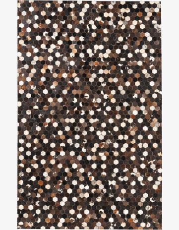 5' x 8' Cowhide Leather Rug