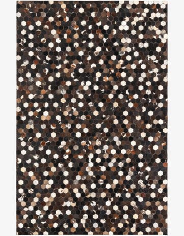 5' 2 x 8' Cowhide Leather Rug