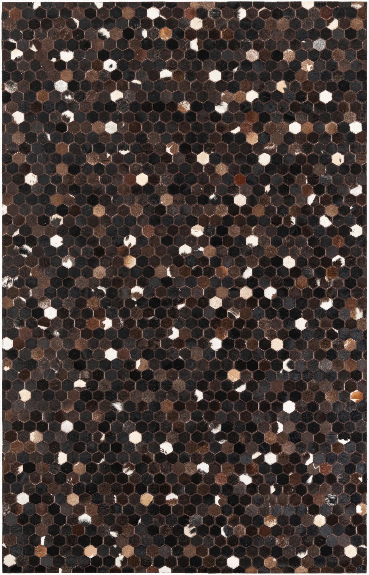 5' x 7' 10 Cowhide Leather Rug