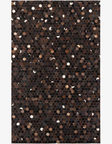5' x 8' 2 Cowhide Leather Rug