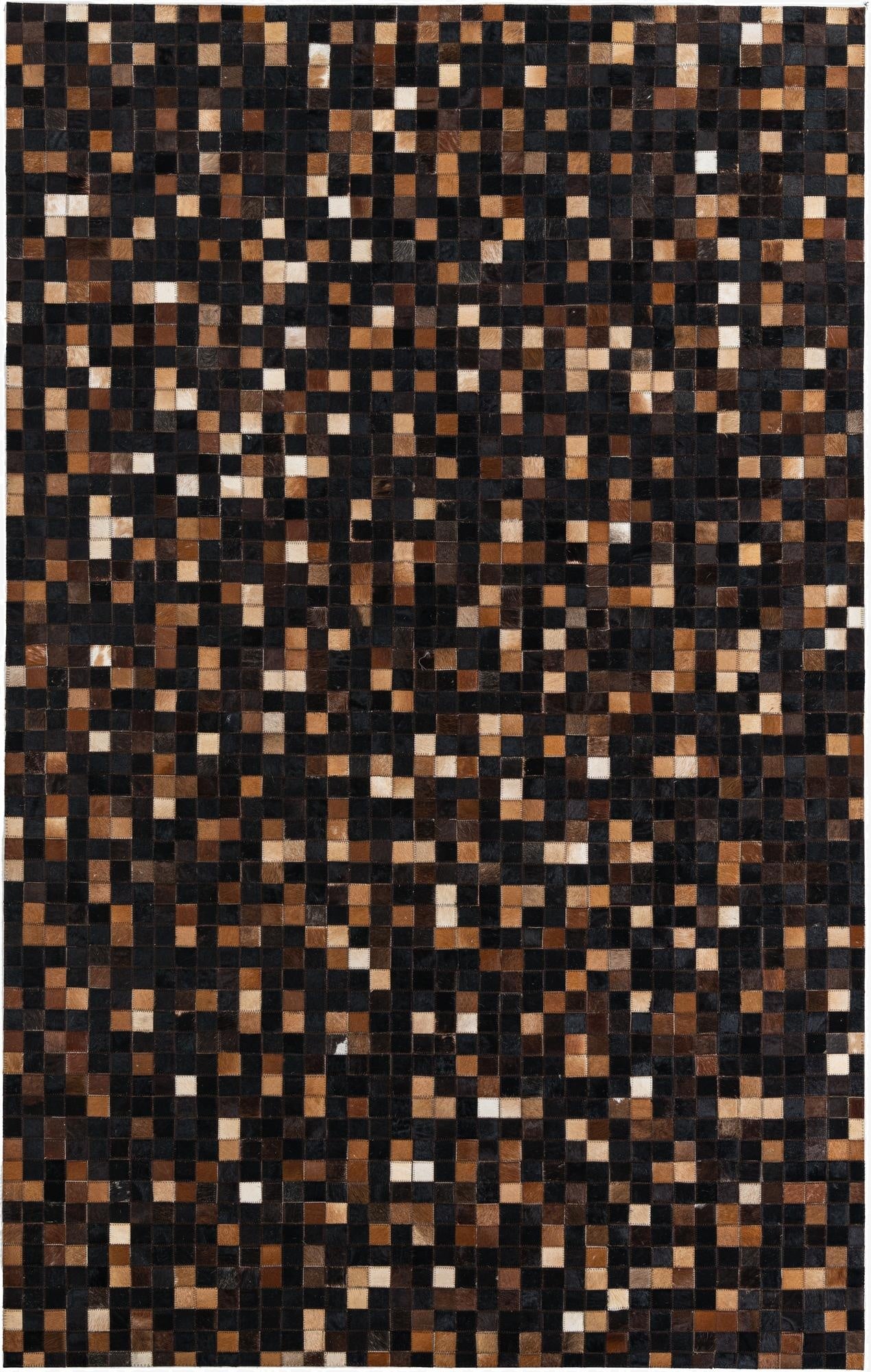 5' x 8' Cowhide Leather Rug