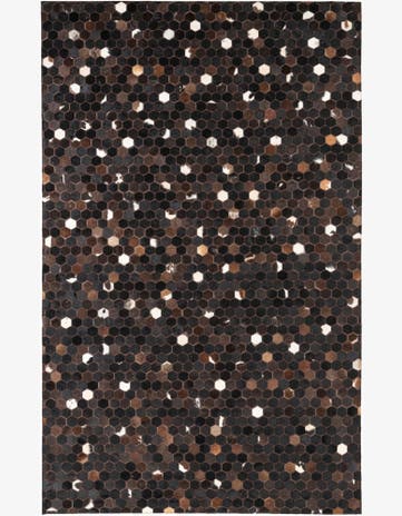 5' x 8' 2 Cowhide Leather Rug