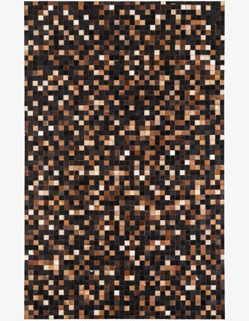 5' x 8' Cowhide Leather Rug