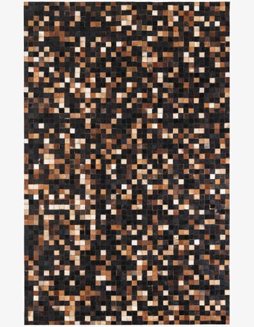 5' x 8' Cowhide Leather Rug