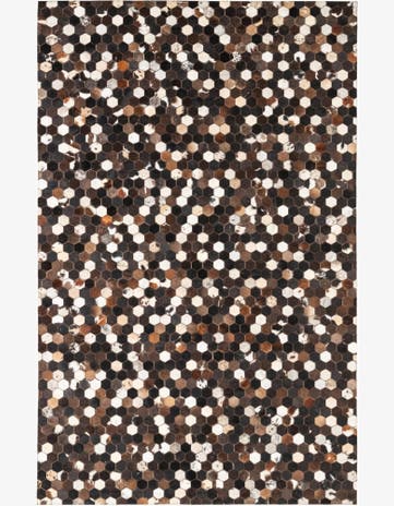 5' x 8' Cowhide Leather Rug