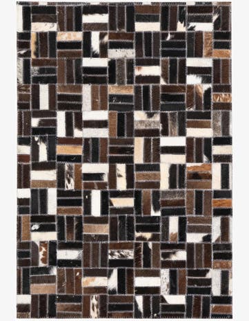 2' x 3' Cowhide Leather Rug