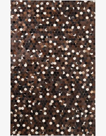 5' x 8' Cowhide Leather Rug