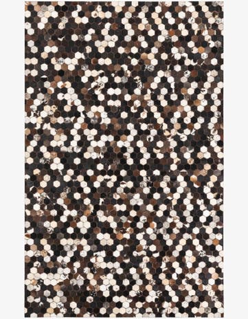 5' x 7' 10 Cowhide Leather Rug