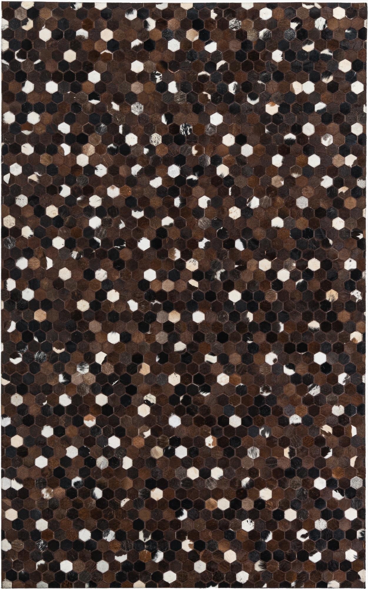 5' x 8' Cowhide Leather Rug