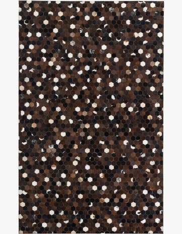 5' x 8' Cowhide Leather Rug