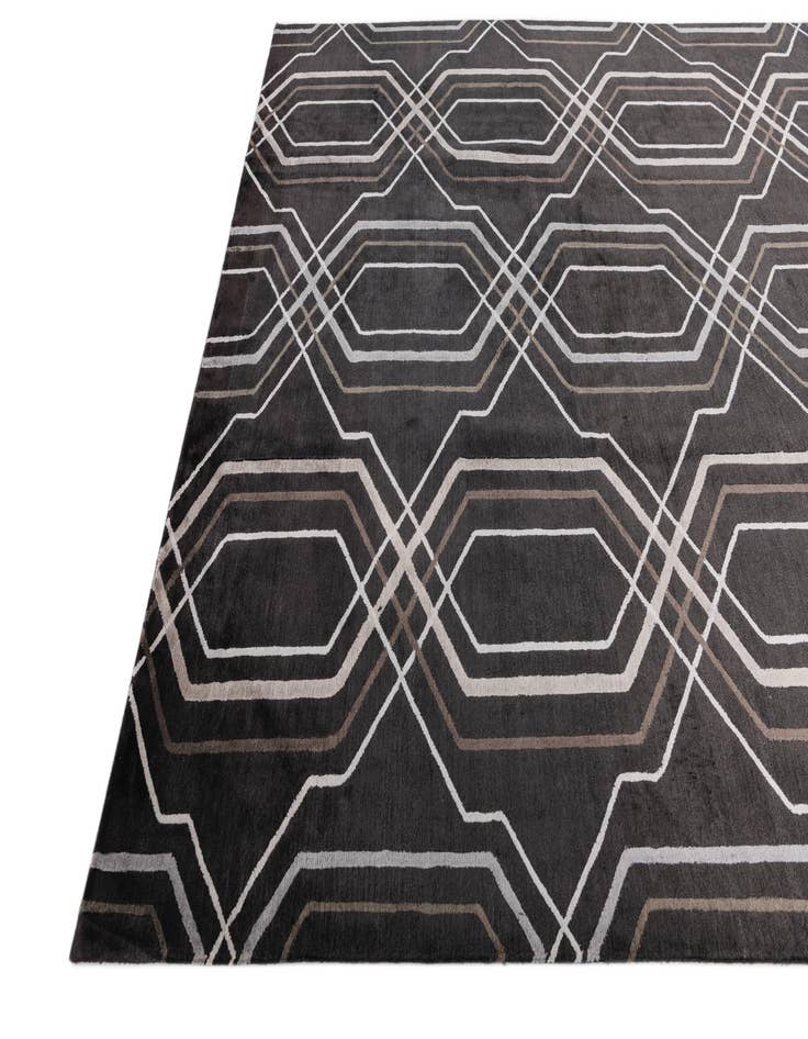 Detail image of 6' 8 x 9' 10  Hand Knotted Darya Wool Rug